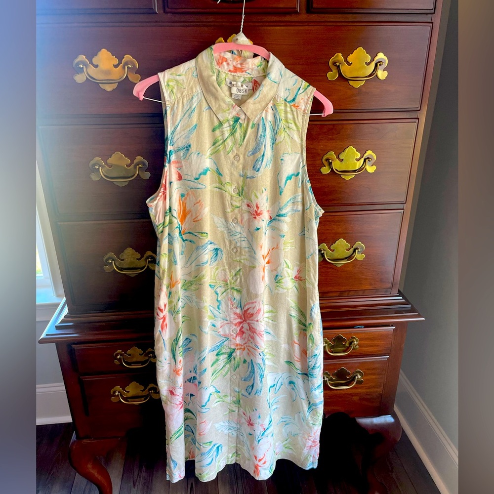 Tommy Bahama tropical linen midi